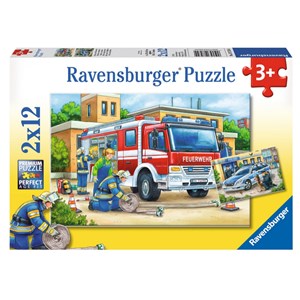 Ravensburger (07574) - "Police and Firefighters" - 12 pezzi