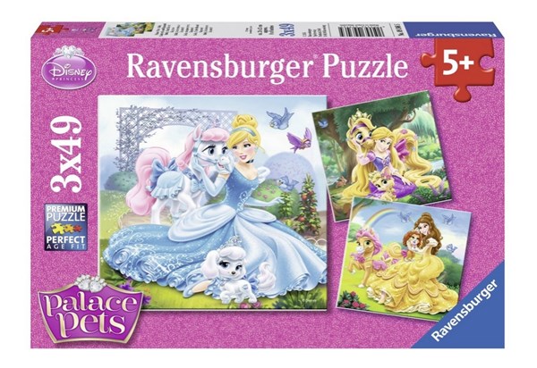 Ravensburger (09346) - "Belle, Cinderella And Raiponce" - 49 pezzi