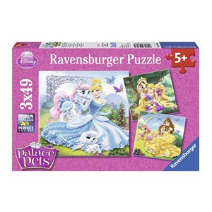 Ravensburger (09346) - "Belle, Cinderella And Raiponce" - 49 pezzi