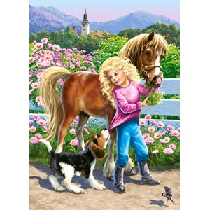 Castorland (B-06755) - "A Walk with Pony and Dog" - 60 pezzi