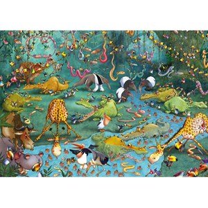 Puzzle Michele Wilson (W445-100) - François Ruyer: "Crazy Jungle" - 100 pezzi