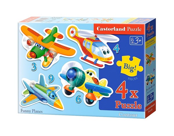 Castorland (B-005048) - "Funny Planes" - 3 4 6 9 pezzi