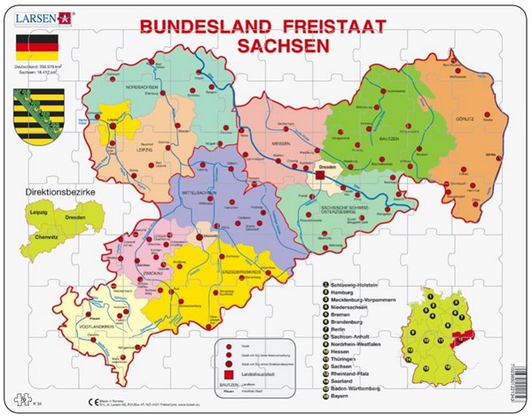 Larsen (K34) - "Bundesland: Freistaat Sachsen" - 70 pezzi