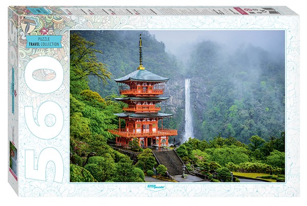 Step Puzzle (78094) - "Temple Seiganto-ji & Nachi Falls" - 560 pezzi