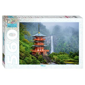 Step Puzzle (78094) - "Temple Seiganto-ji & Nachi Falls" - 560 pezzi