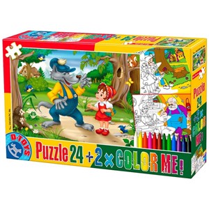 D-Toys (50380-PC-06) - "The Little Red Cap + 2 drawings to color" - 24 pezzi