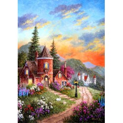 Grafika (T-00518) - Dennis Lewan: "Castle Ridge Manor" - 1000 pezzi