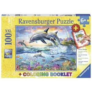 Ravensburger (13697) - "Colorful Underwater World + Coloring Booklet" - 100 pezzi