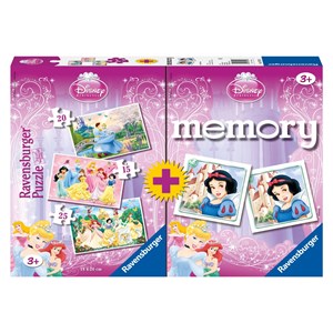 Ravensburger (07228) - "3 Puzzles + Memory Princess" - 15 20 25 pezzi