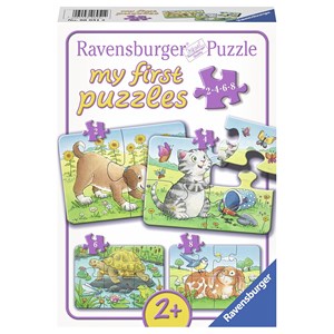Ravensburger (06951) - "Cute Pets" - 2 4 6 8 pezzi