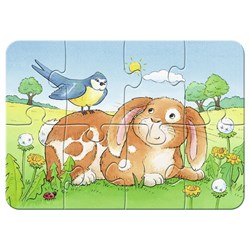 Ravensburger (06951) - "Cute Pets" - 2 4 6 8 pezzi