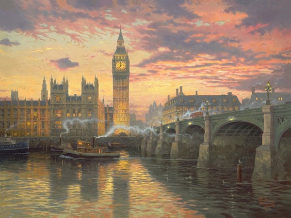 Schmidt Spiele (59471) - Thomas Kinkade: "Evening on London" - 1000 pezzi