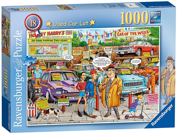 Ravensburger (19692) - Geoffrey Tristram: "#18 - Used Car Lot" - 1000 pezzi