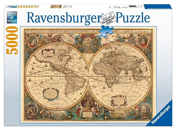 Ravensburger (17411) - "Antique World Map" - 5000 pezzi