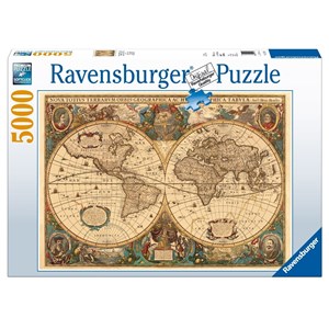 Ravensburger (17411) - "Antique World Map" - 5000 pezzi
