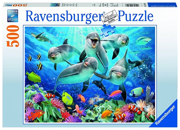 Ravensburger (14710) - "Dolphins in the coral reef" - 500 pezzi