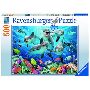 Ravensburger (14710) - "Dolphins in the coral reef" - 500 pezzi
