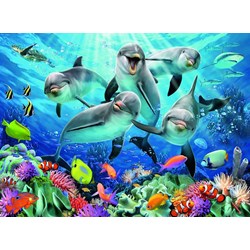 Ravensburger (14710) - "Dolphins in the coral reef" - 500 pezzi