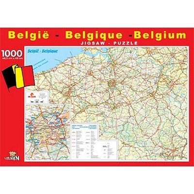 PuzzelMan (06107) - "Belgium map" - 1000 pezzi