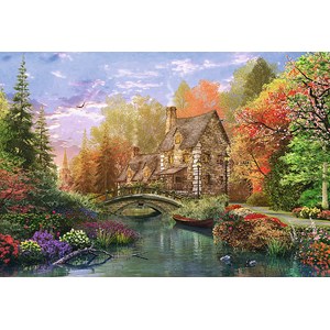 Trefl (26136) - Dominic Davison: "Cottage by the lake" - 1500 pezzi
