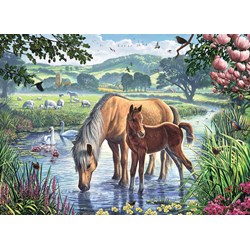 Ravensburger (09617) - Steve Crisp: "Mother and Foal" - 60 pezzi