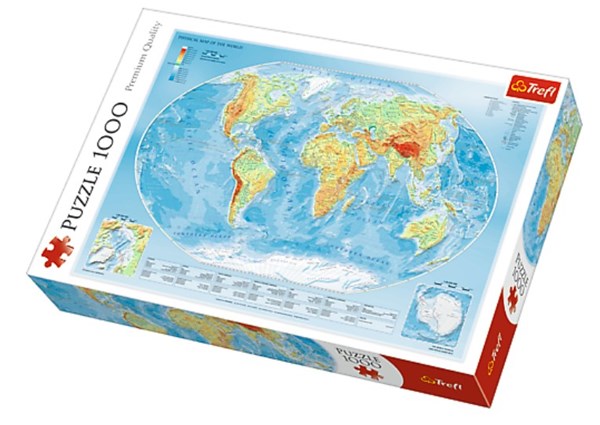 Trefl (10463) - "Physical Map of the World" - 1000 pezzi