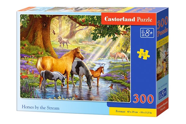 Castorland (B-030286) - "Horses by the Stream" - 300 pezzi