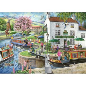 The House of Puzzles (3176) - "Find the Differences No.6, By The Canal" - 1000 pezzi