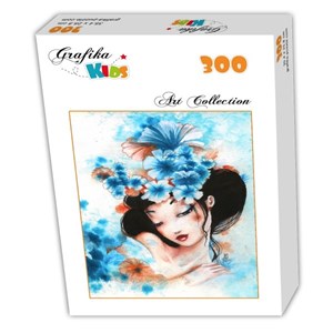Grafika Kids (00737) - Misstigri: "Blue Flowers" - 300 pezzi