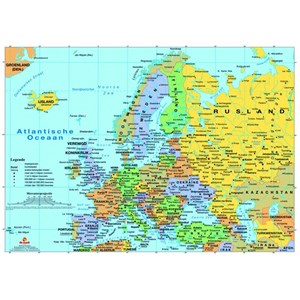 PuzzelMan (123) - "Map of Europe" - 1000 pezzi