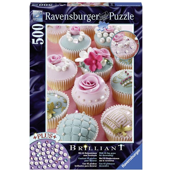 Ravensburger (14908) - "Cupcakes + 45 Gems" - 500 pezzi