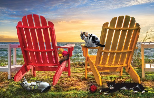 SunsOut (30112) - Celebrate Life Gallery: "Cat Nap at the Beach" - 1000 pezzi