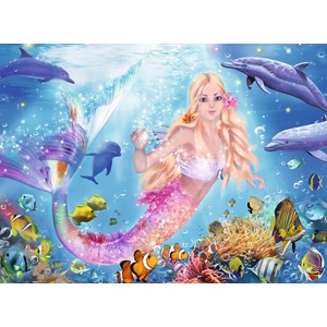 Ravensburger (13642) - "Mermaid and Dolphins" - 100 pezzi