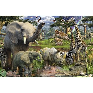 Ravensburger (17070) - "Animals at the Waterhole" - 3000 pezzi