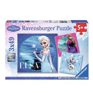 Ravensburger (09269) - "Elsa, Anna & Olaf" - 49 pezzi