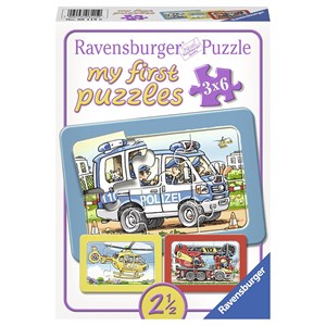 Ravensburger (06115) - "Fire Truck, Police, Ambulance" - 6 pezzi