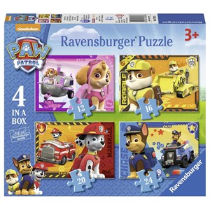 Ravensburger (07033) - "Paw Patrol, Puppies" - 12 16 20 24 pezzi