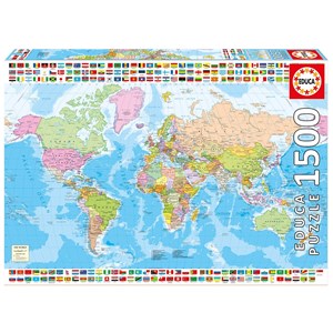 Educa (18500) - "Political World Map" - 1500 pezzi