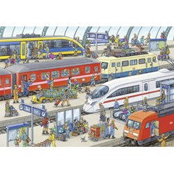 Ravensburger (09191) - "Busy Train Station" - 24 pezzi