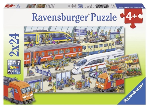 Ravensburger (09191) - "Busy Train Station" - 24 pezzi