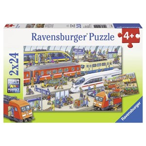 Ravensburger (09191) - "Busy Train Station" - 24 pezzi