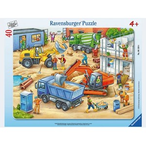 Ravensburger (06120) - "Large Construction Vehicles" - 40 pezzi
