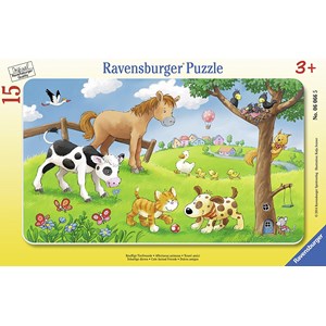 Ravensburger (06066) - "Ravensburger Rammepuslespil 15 brikker dyr" - 15 pezzi