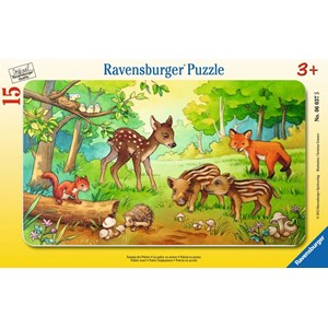 Ravensburger (06376) - "Animal Babies in The Forest" - 15 pezzi