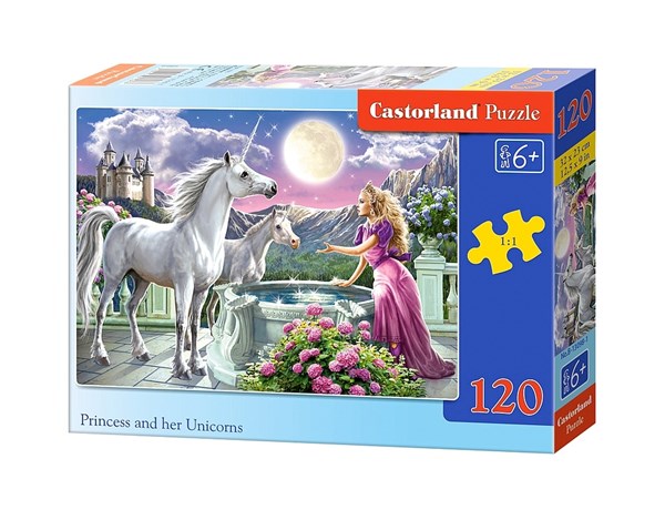 Castorland (B-13098) - "Princess and her Unicorns" - 120 pezzi