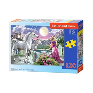 Castorland (B-13098) - "Princess and her Unicorns" - 120 pezzi