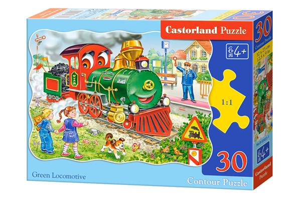 Castorland (B-03433) - "Green Locomotive" - 30 pezzi
