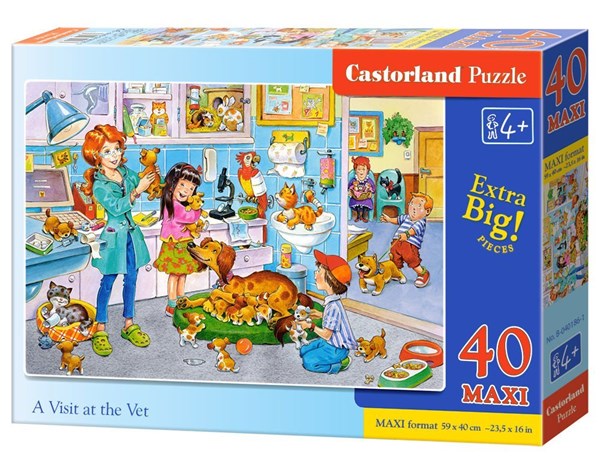 Castorland (B-040186) - "At the Animal Doctor" - 40 pezzi