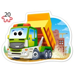 Castorland (B-043040) - "Construction Vehicles" - 8 12 15 20 pezzi