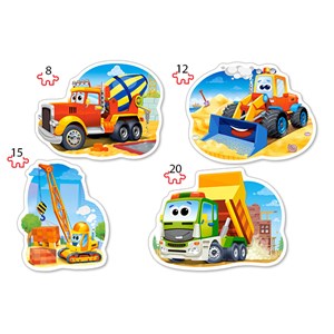 Castorland (B-043040) - "Construction Vehicles" - 8 12 15 20 pezzi